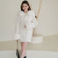 Snowy Fur Wool Coat