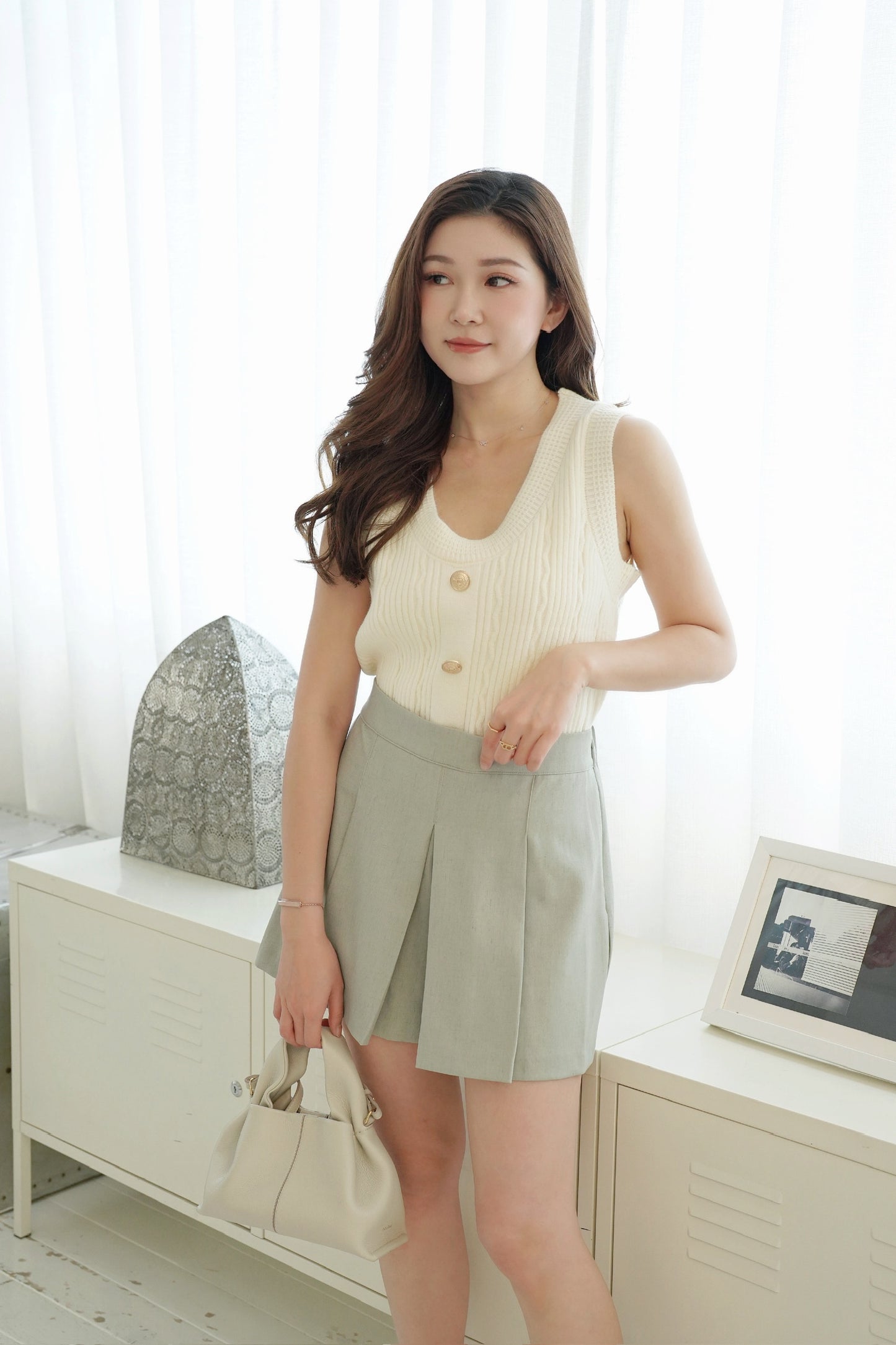 Pastel Linen Skort