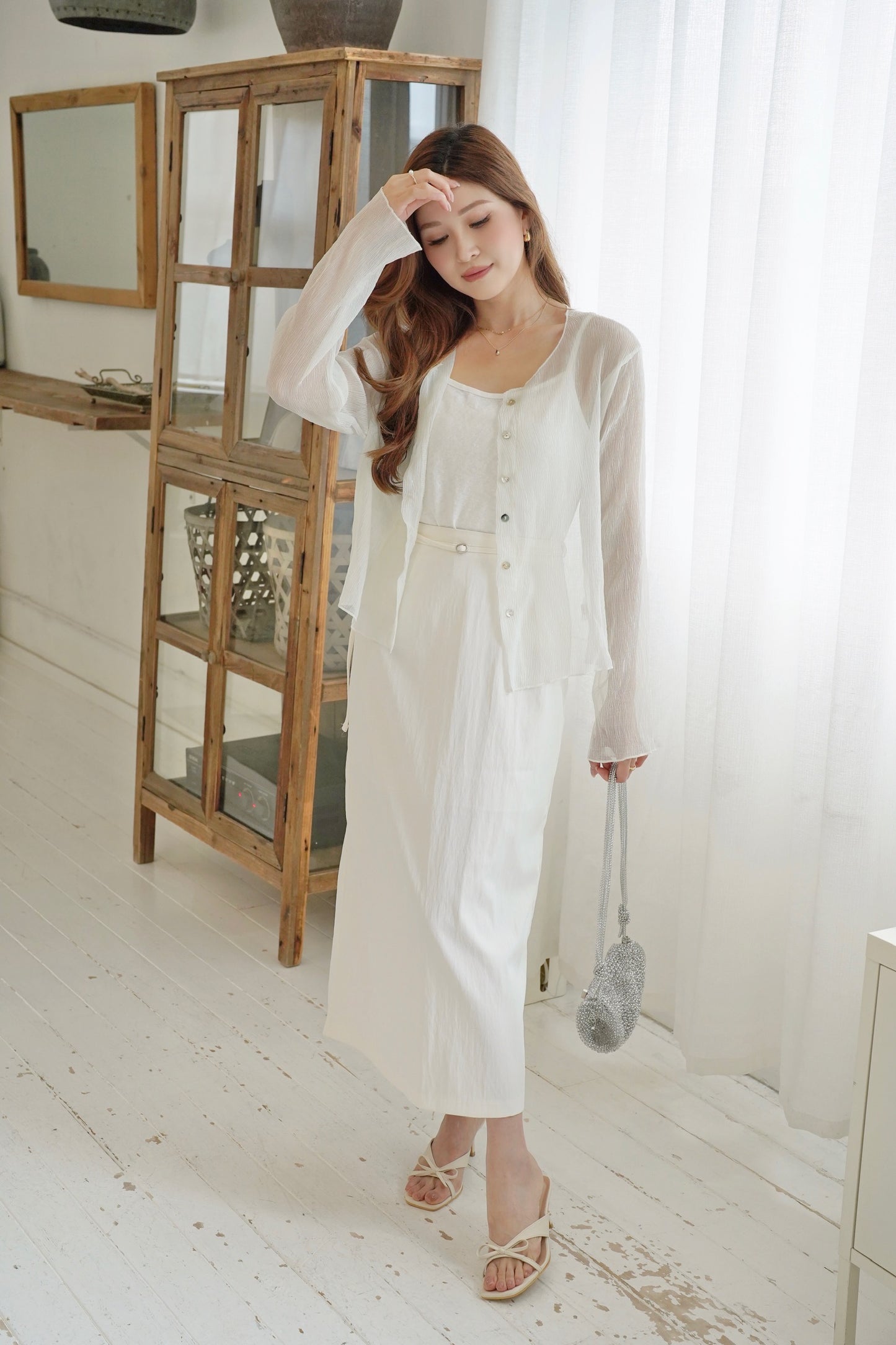 Cami Sheer Cardi Set