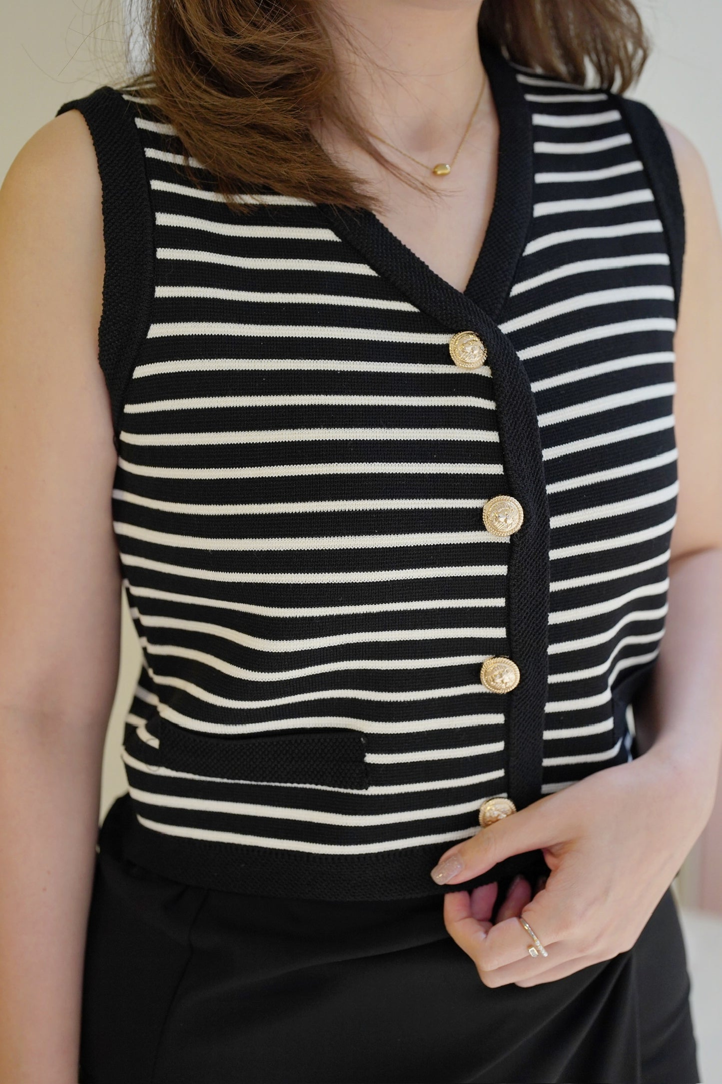 Be Luxe Stripes Vest