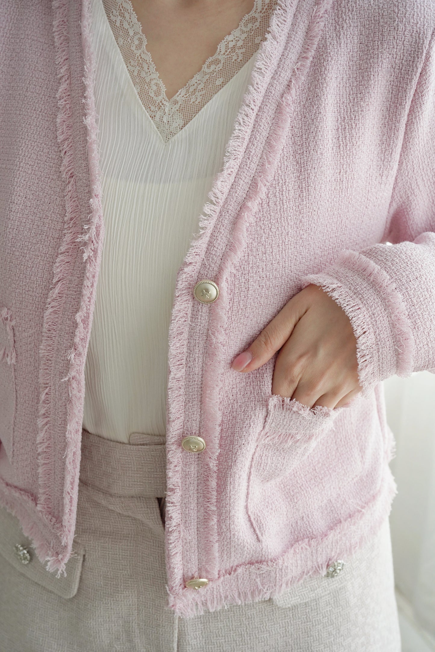 Spring Blossom Tweed Coat