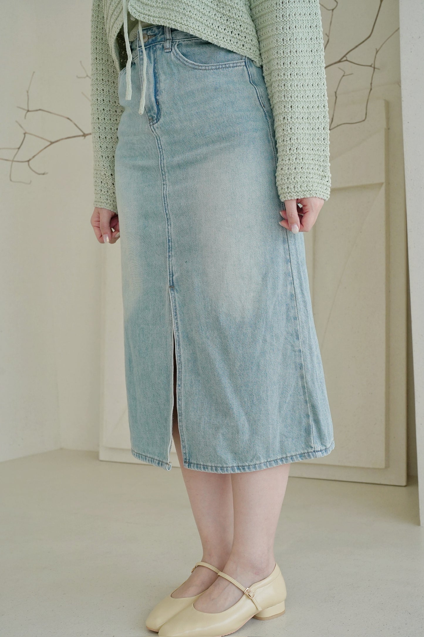 Ribbonly Denim Dress