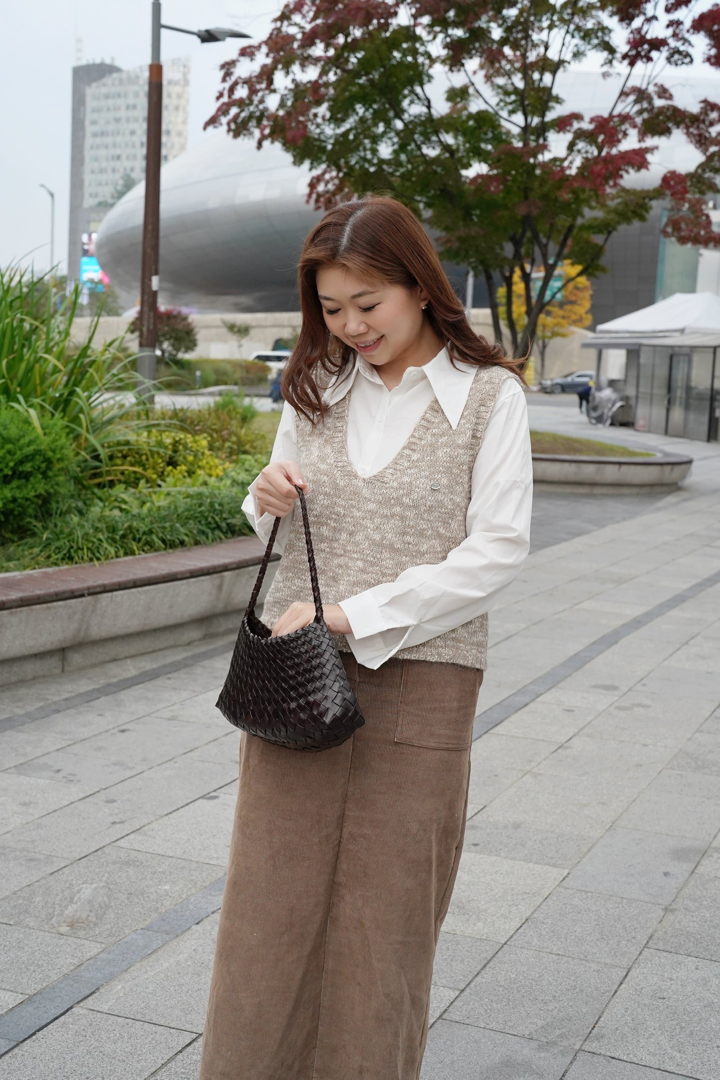 Belty Corduroy Dress