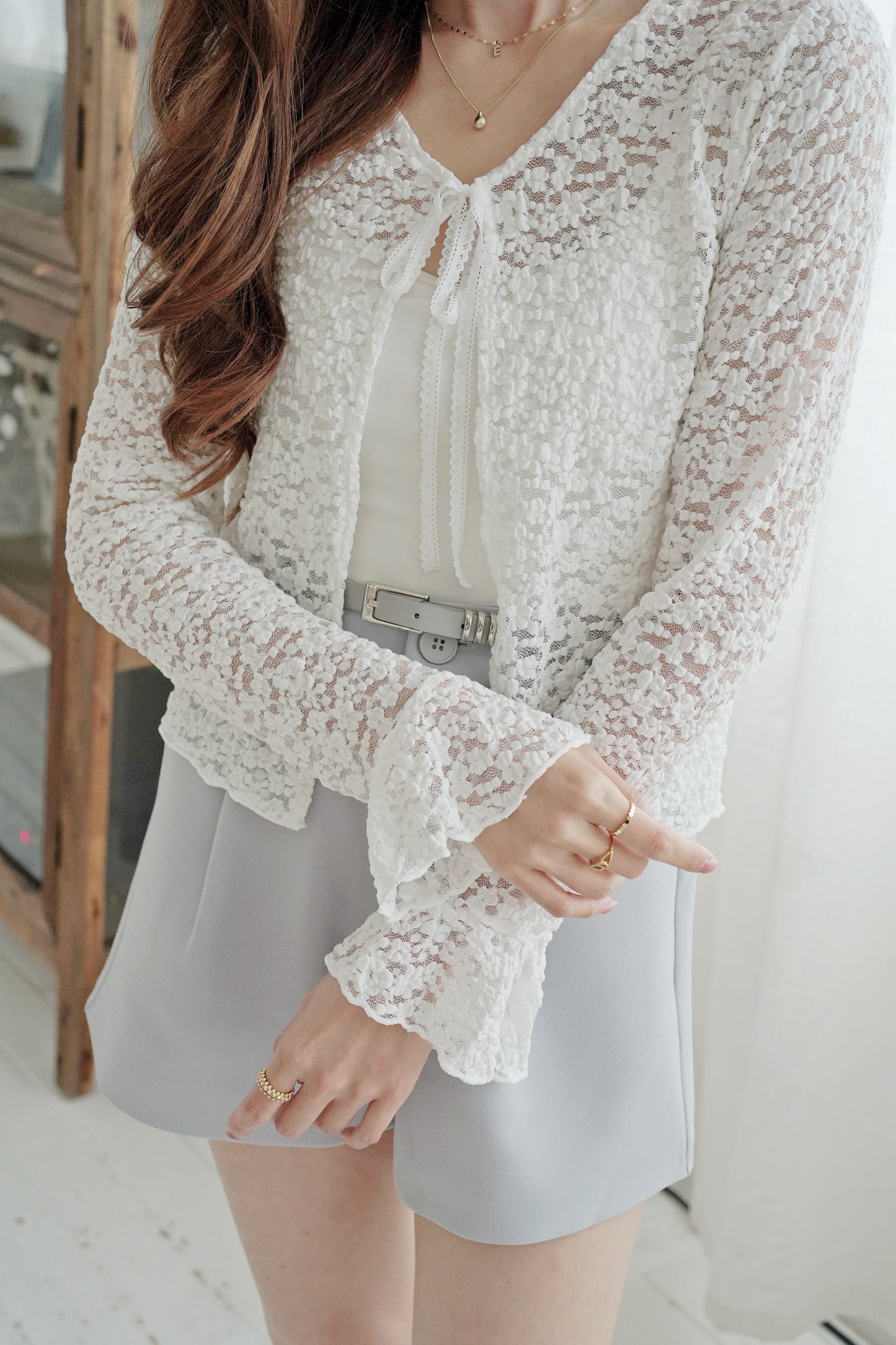 Blossom Flare Sleeves Cardi