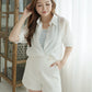 Relaxed Stripe Vest & Shirt Set