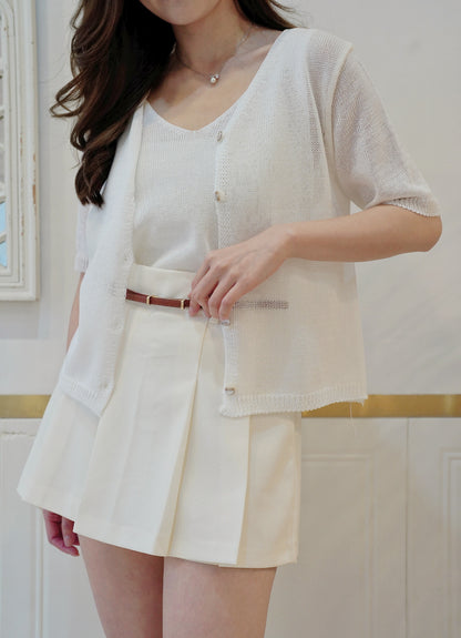 Short Sleeves Cardi Set