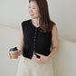 Scarf Button Vest