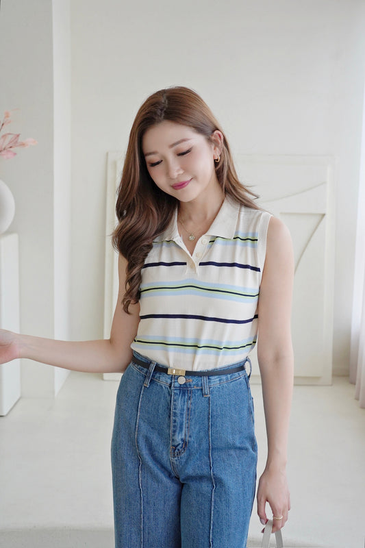 Stripe Collar Vest