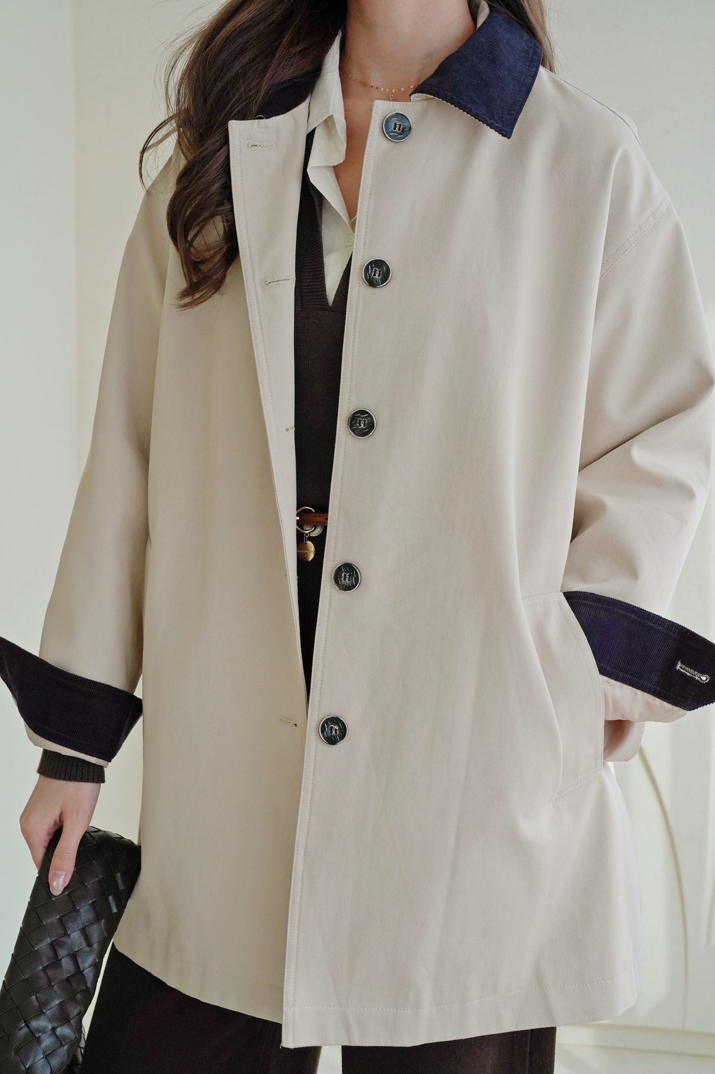 Frenchy Button Trench Coat