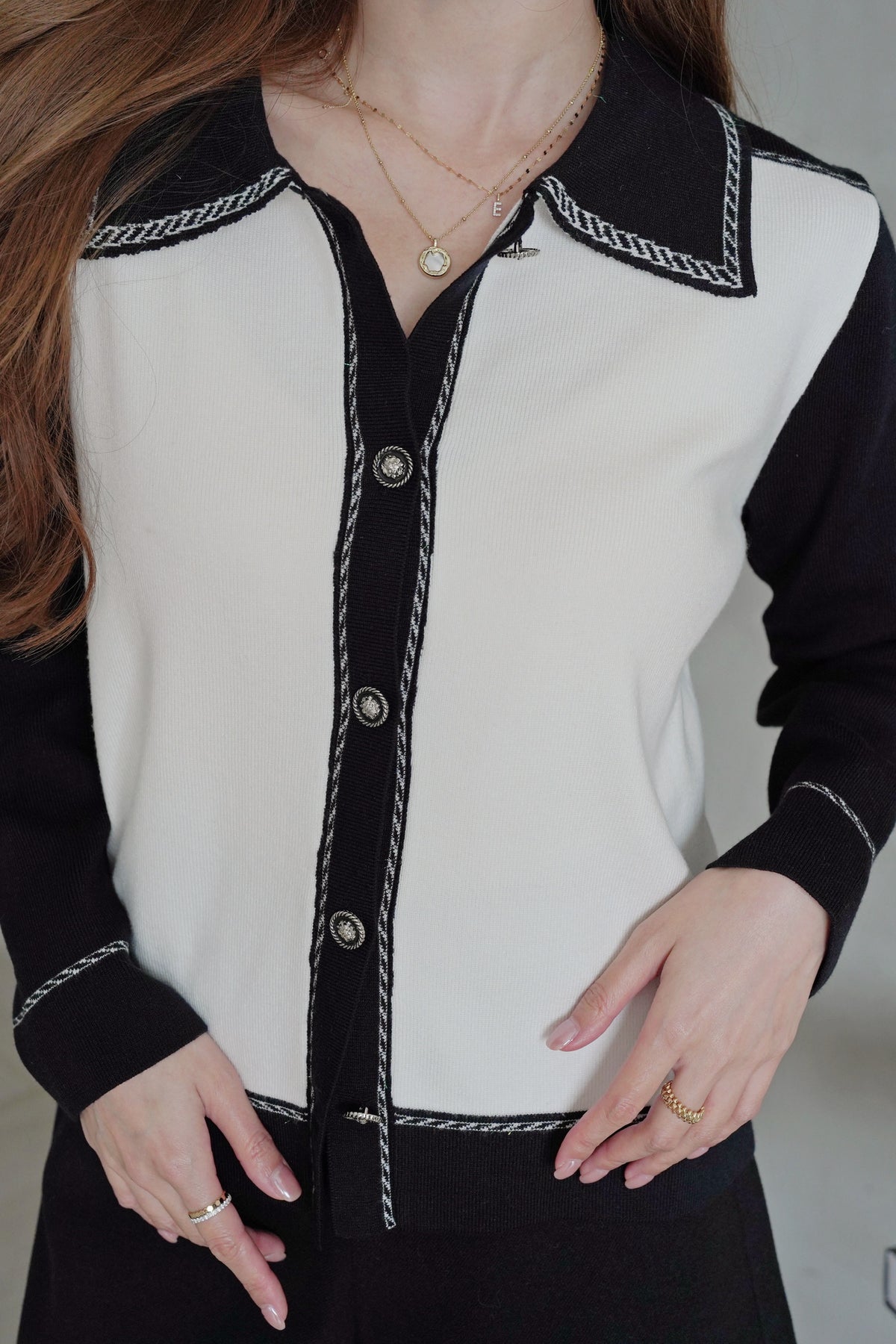 The Grace B&W Cardi