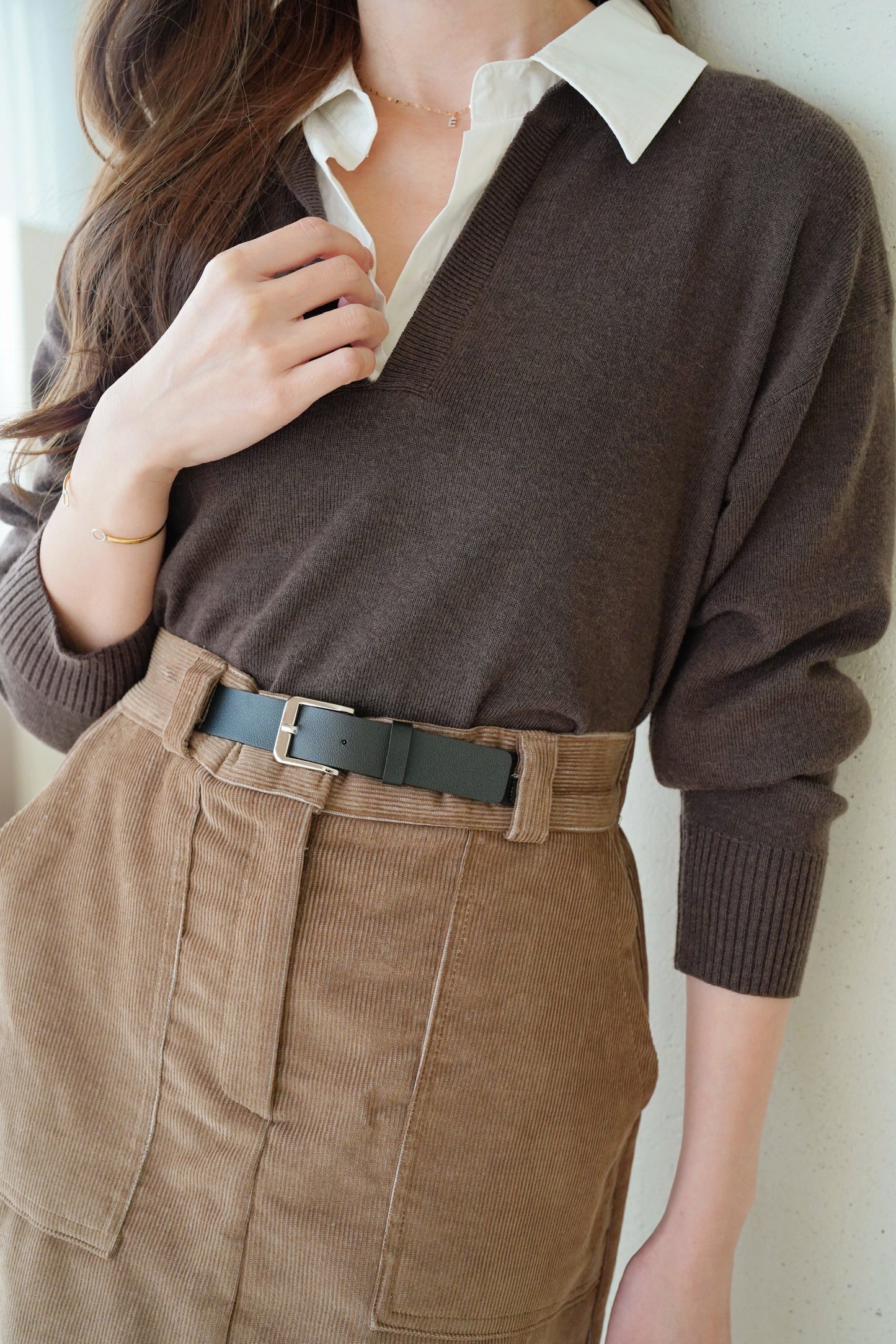 Belty Corduroy Dress