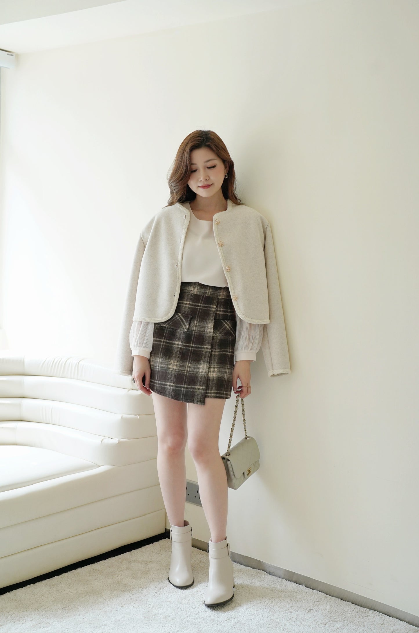 Classy Checkered Skirt