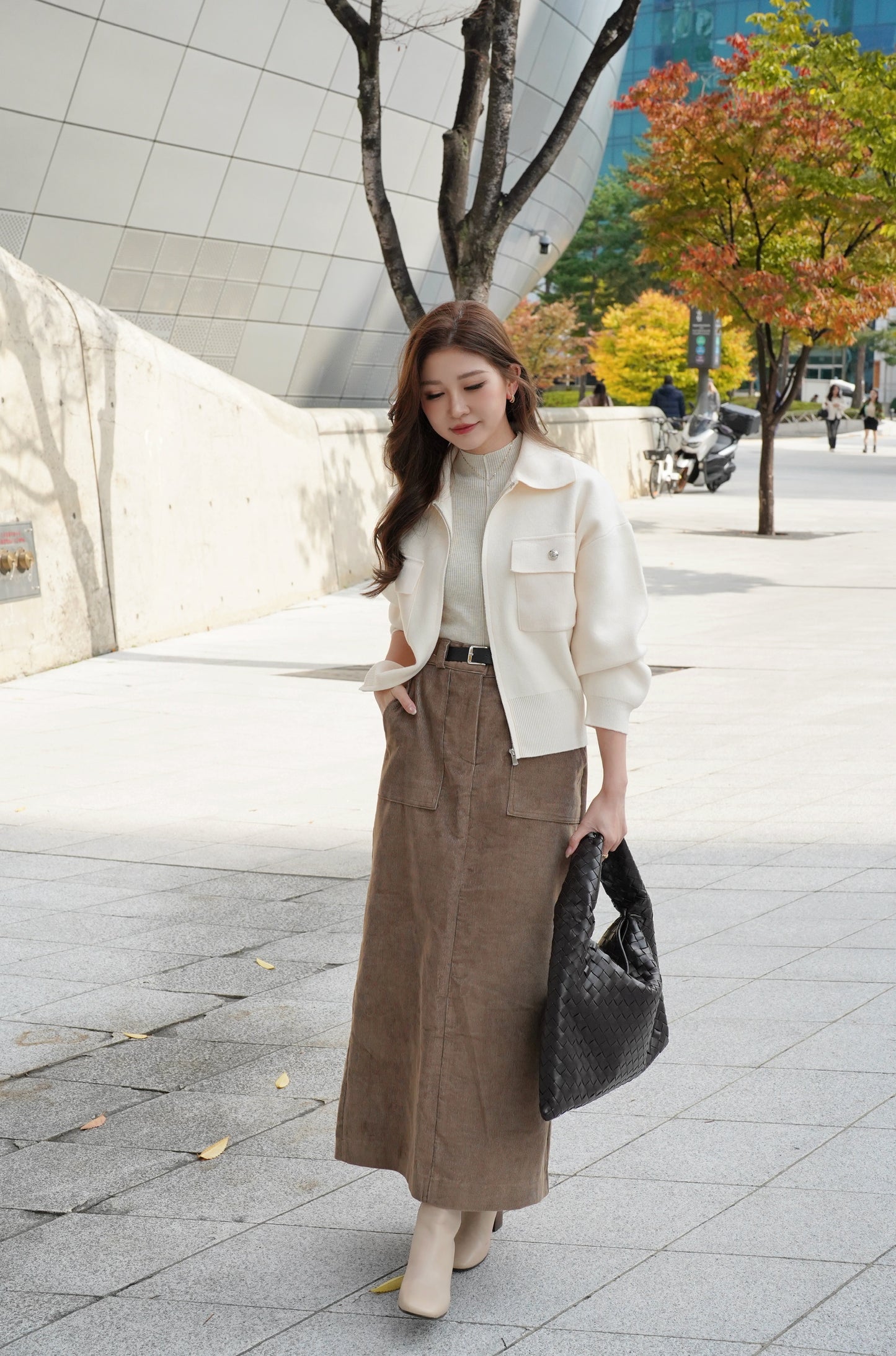 Belty Corduroy Dress