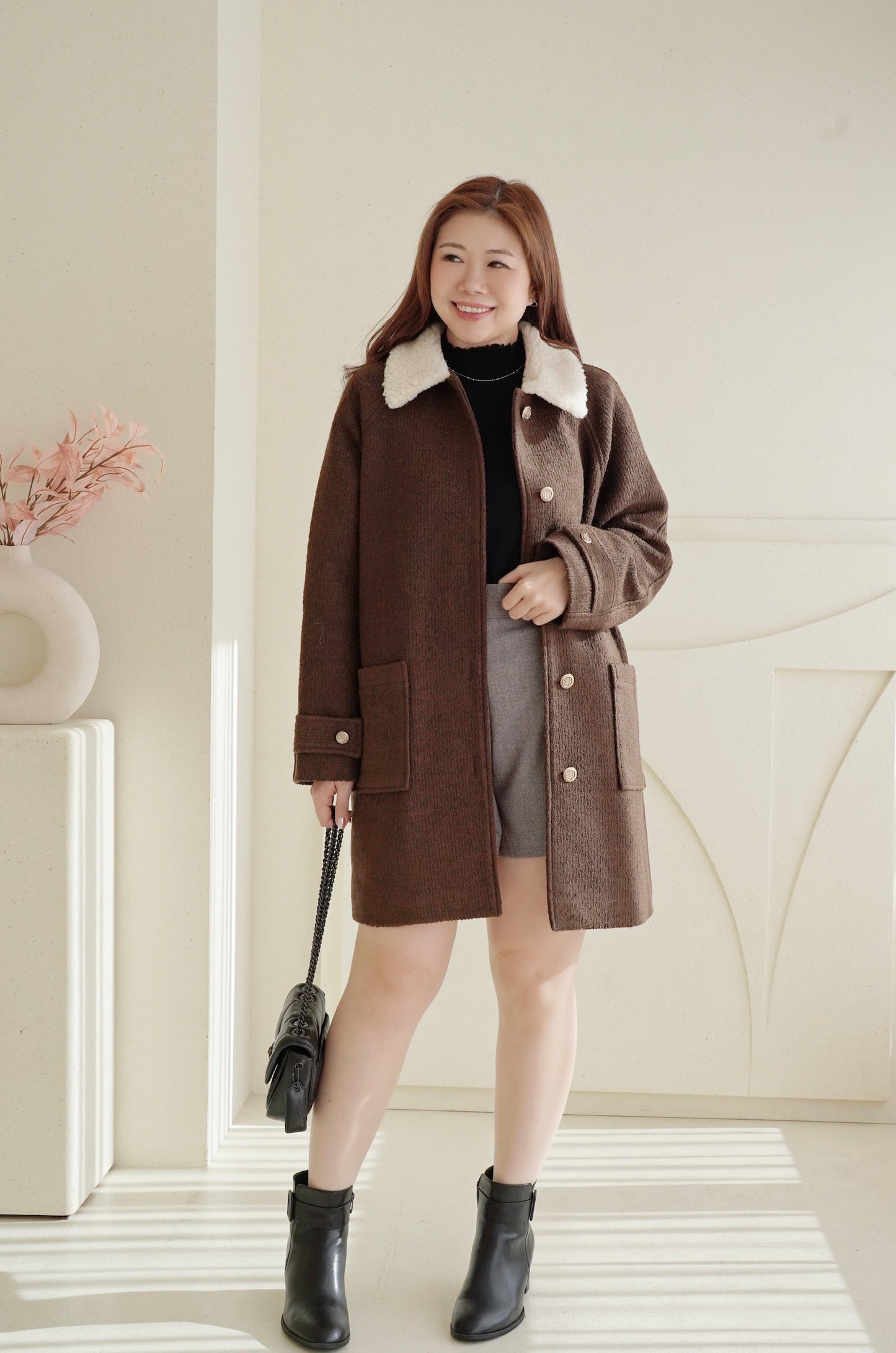 Premium Collar Wool Coat