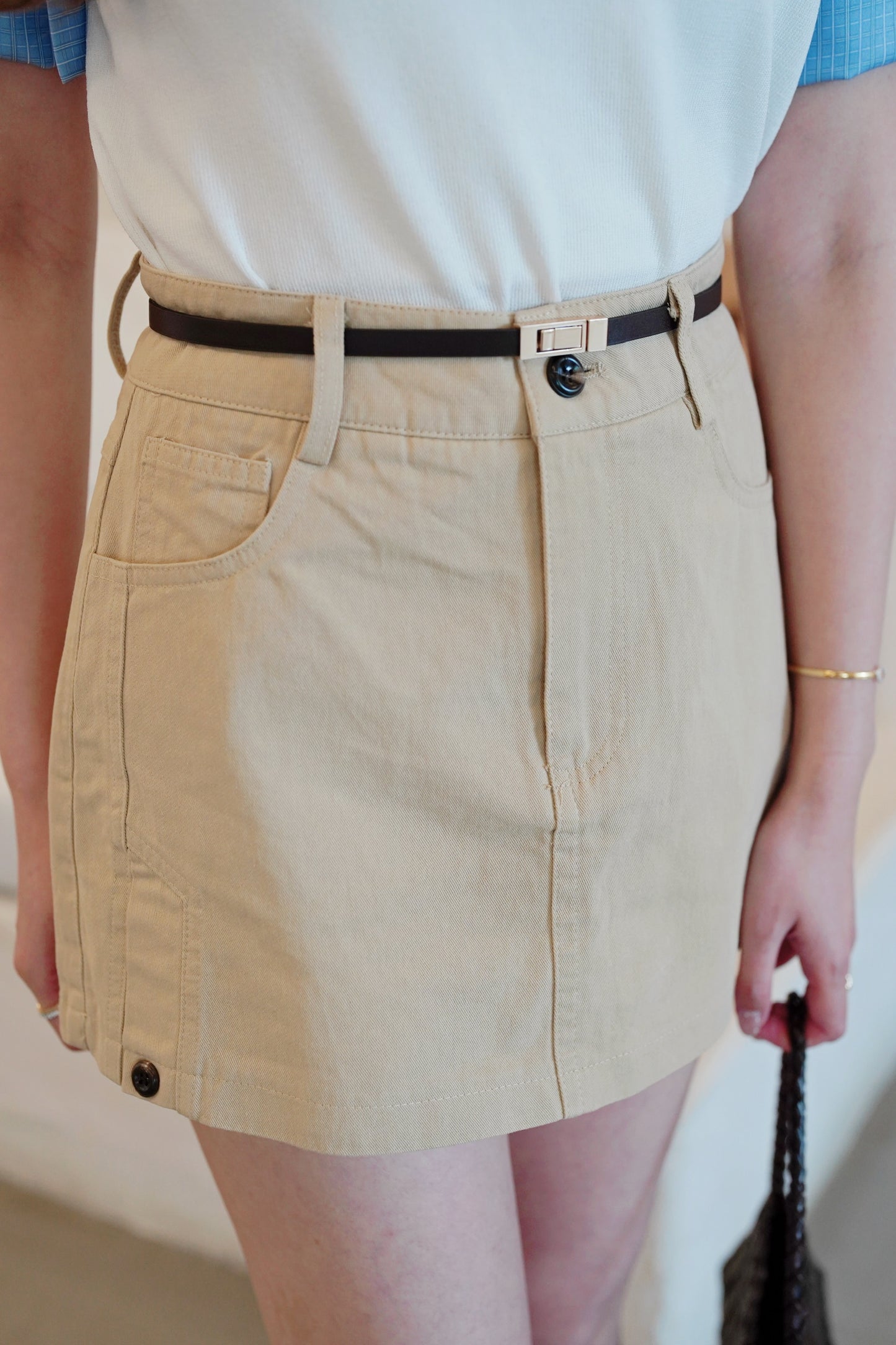 The Time Button Skort