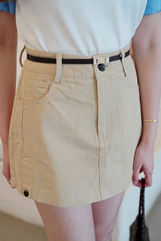 The Time Button Skort