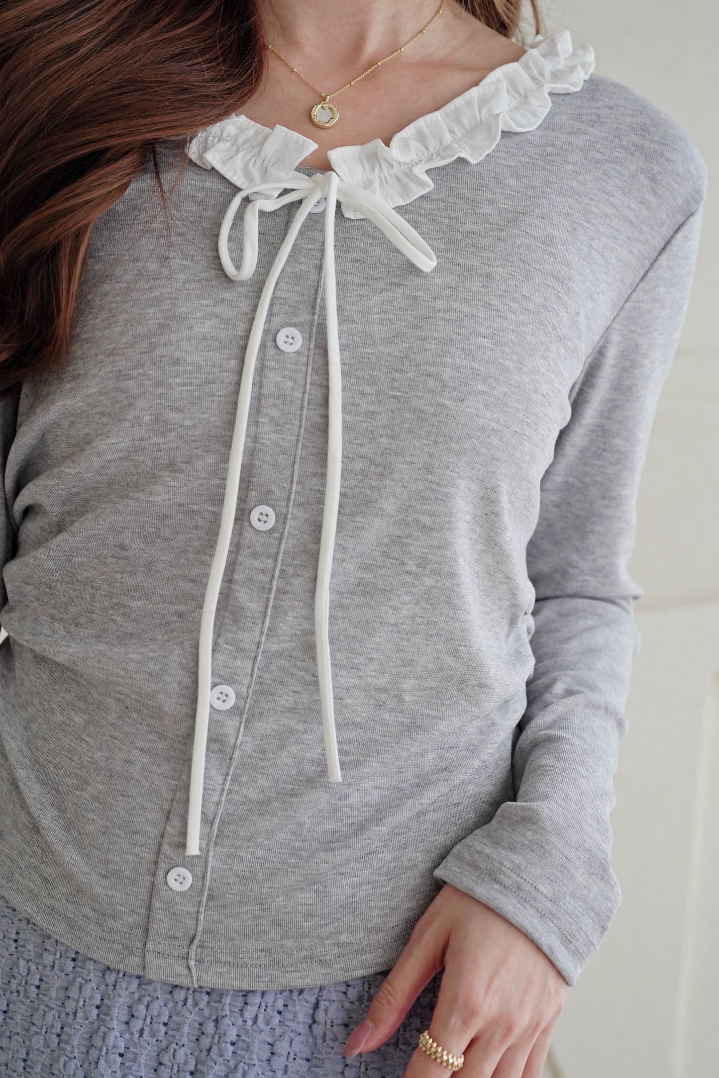 Little Ruffle Collar Top