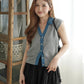 Frenchy Denim Collar Vest