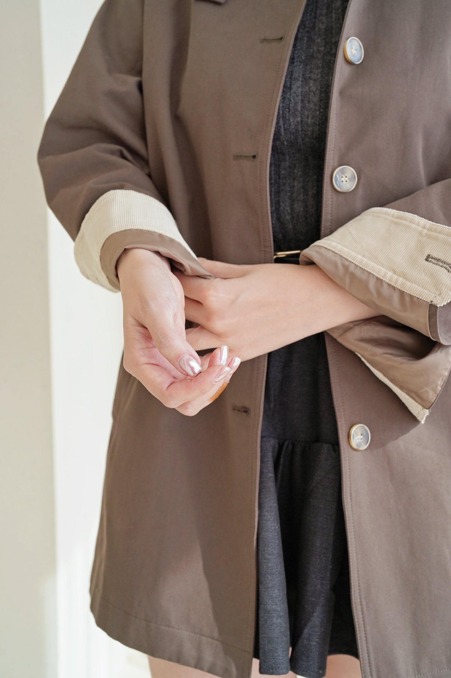 Frenchy Button Trench Coat