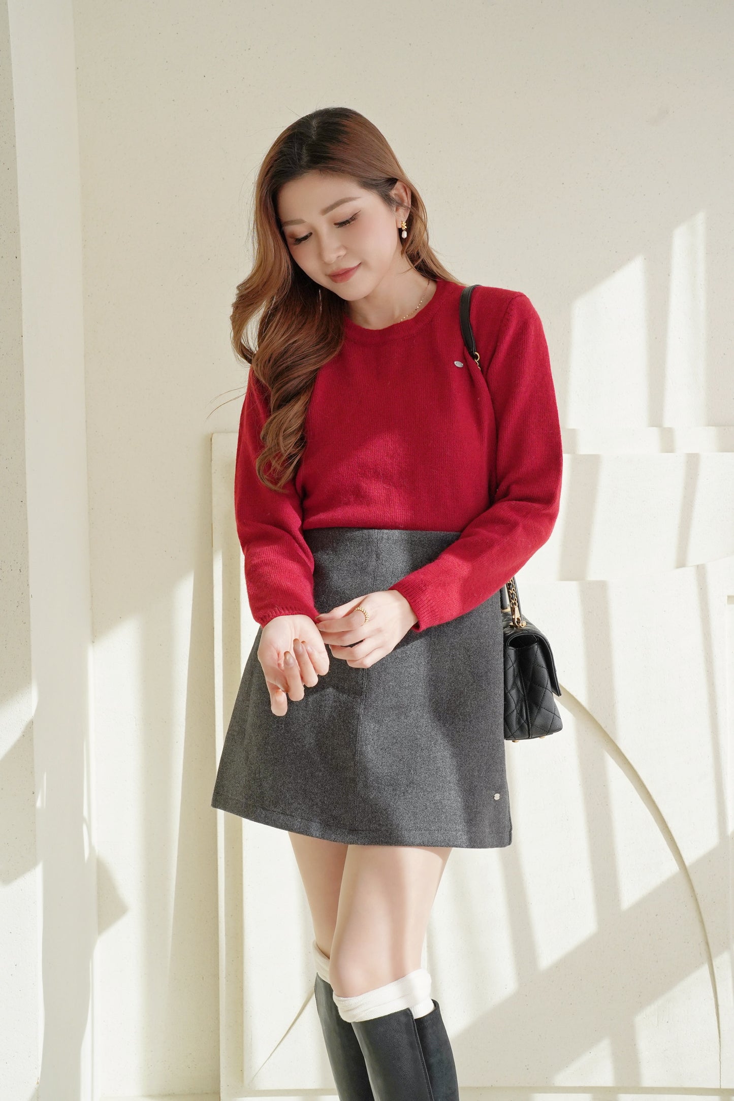 Festive Scarf Wool Sweater