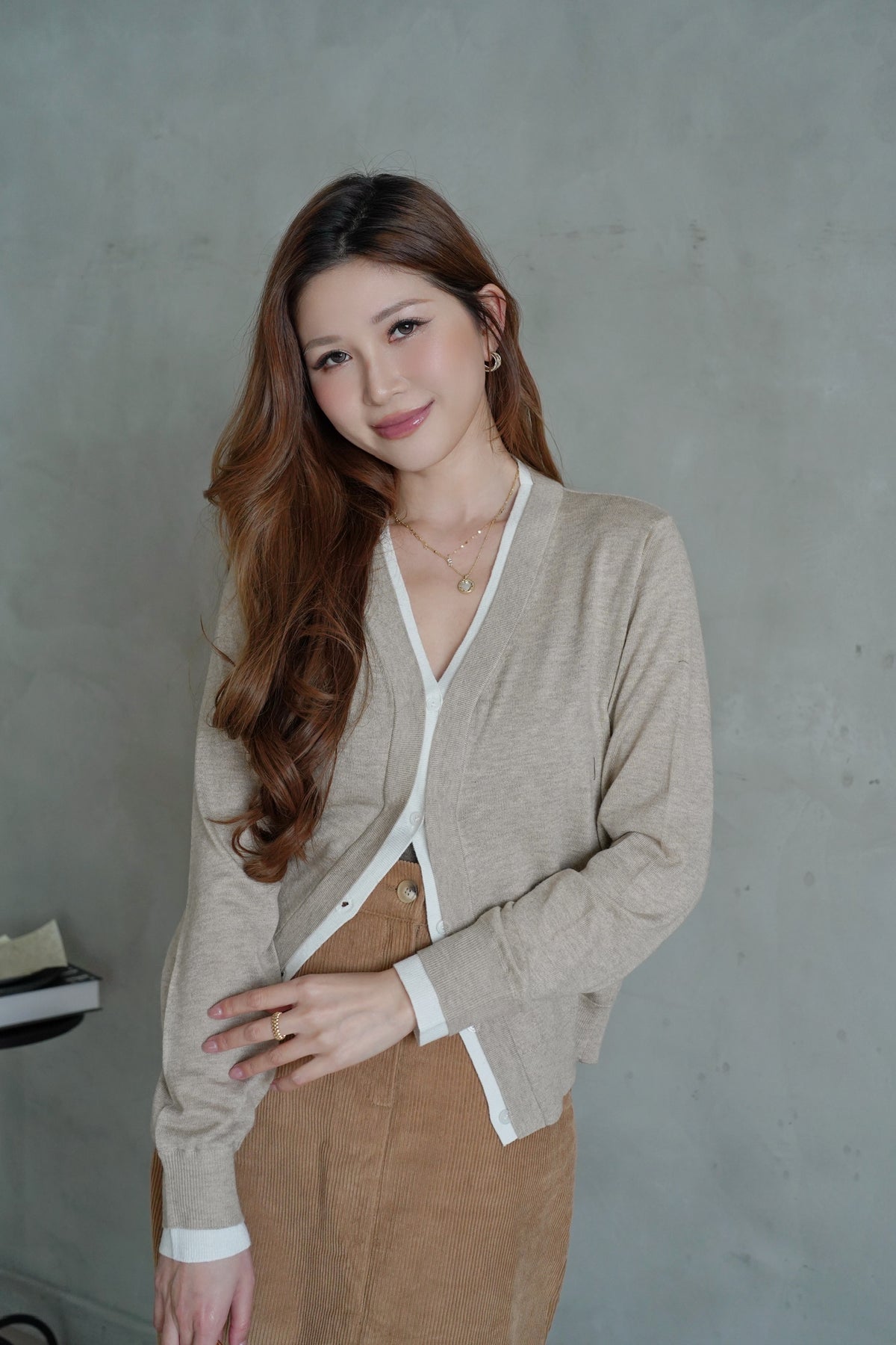 Lightly Two-Tone Cardi