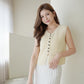 Scarf Button Vest
