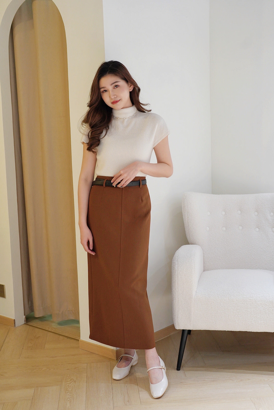 High Waist Midi Skirt