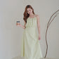 Misty Lime Halter Dress