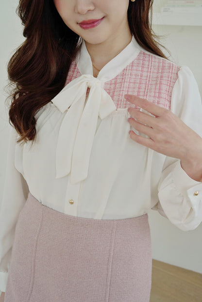 Tweedy Ribbon Blouse