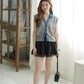 Frenchy Denim Collar Vest