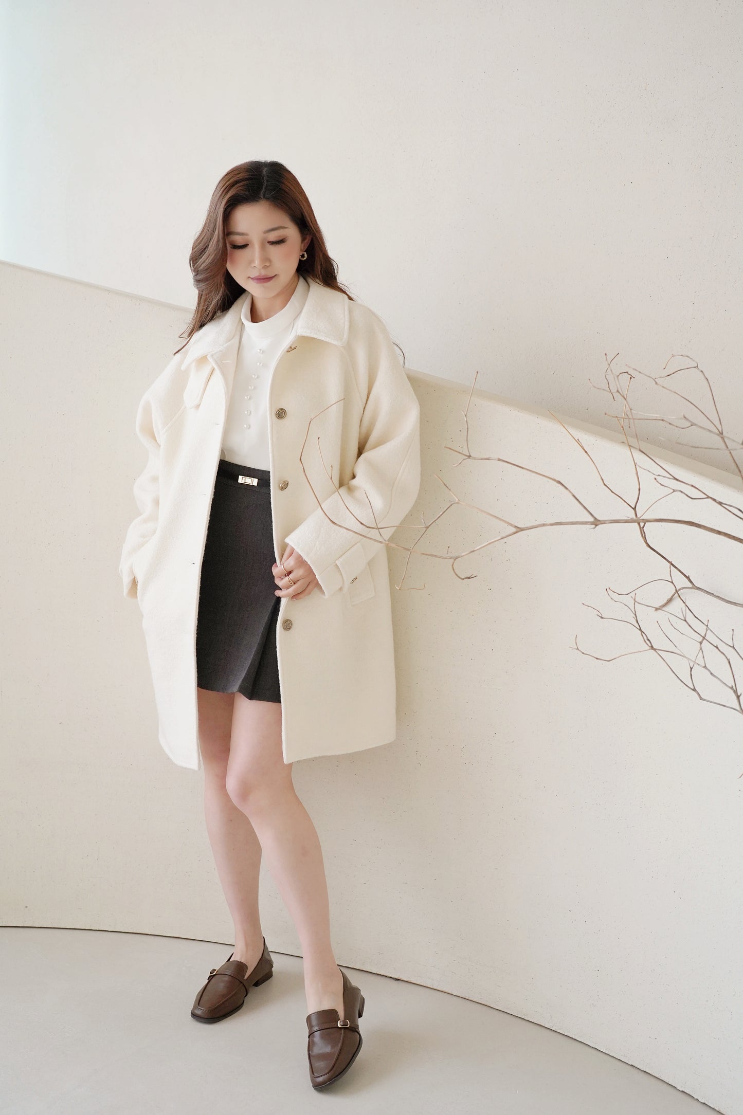 Premium Collar Wool Coat