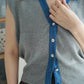 Frenchy Denim Collar Vest