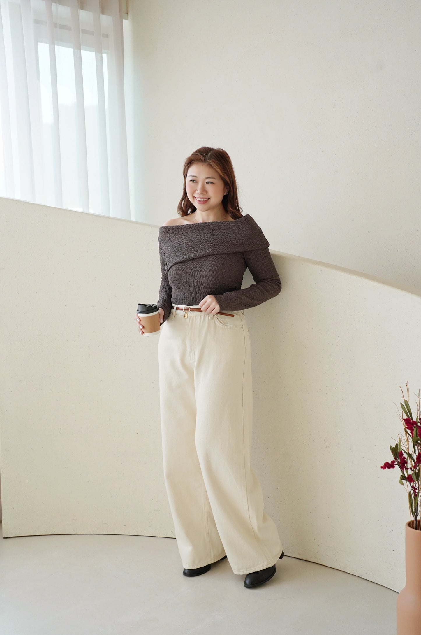 Copper Wide Leg Jeans