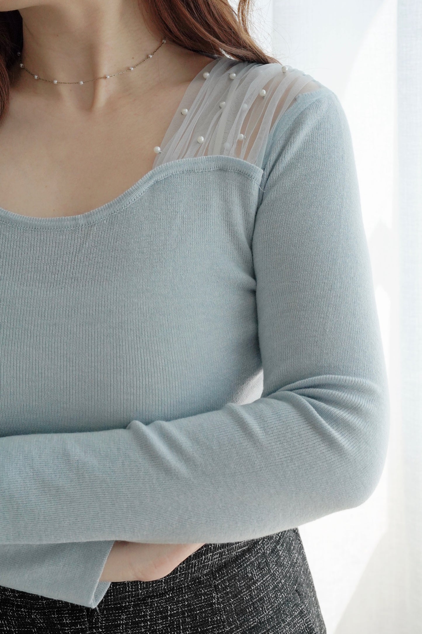 Sheer Pearly Top