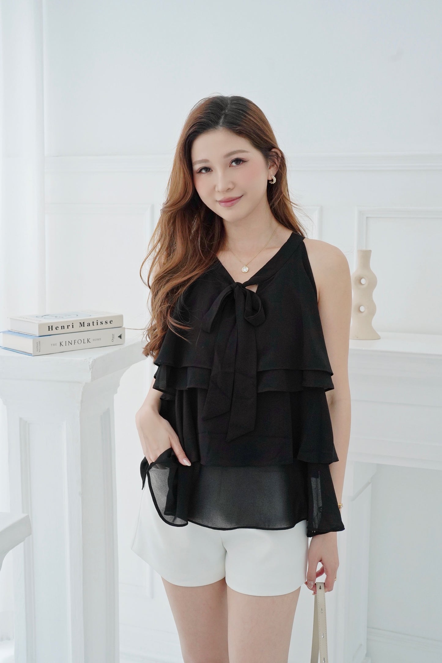 Ribbon Halter Vest