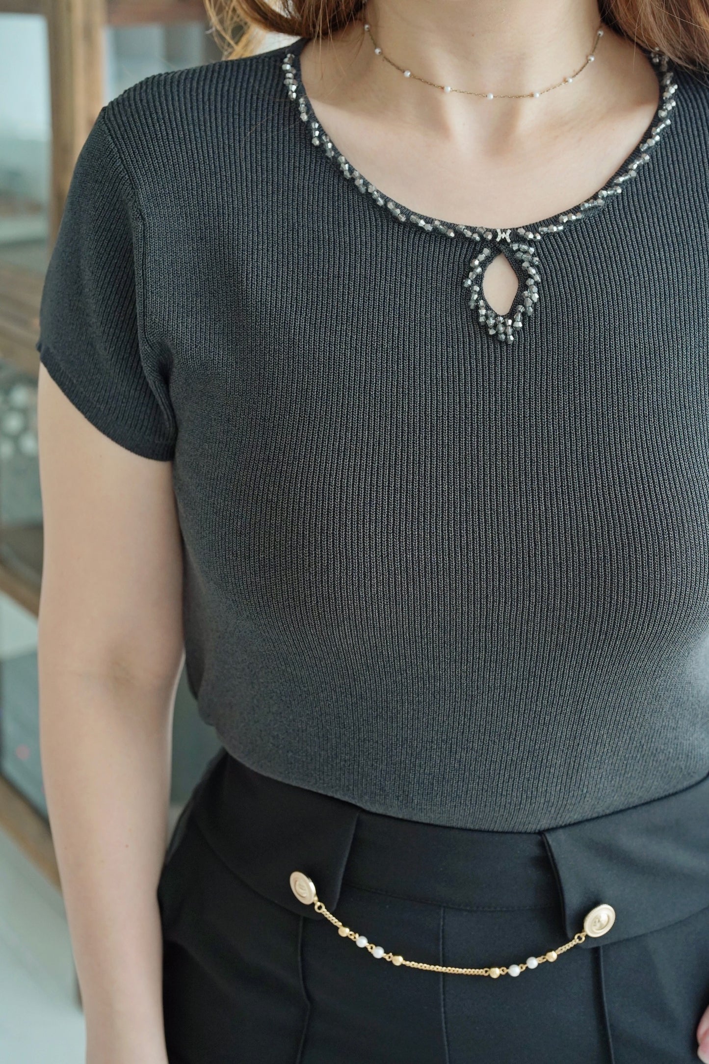 Glitter Roundneck Top