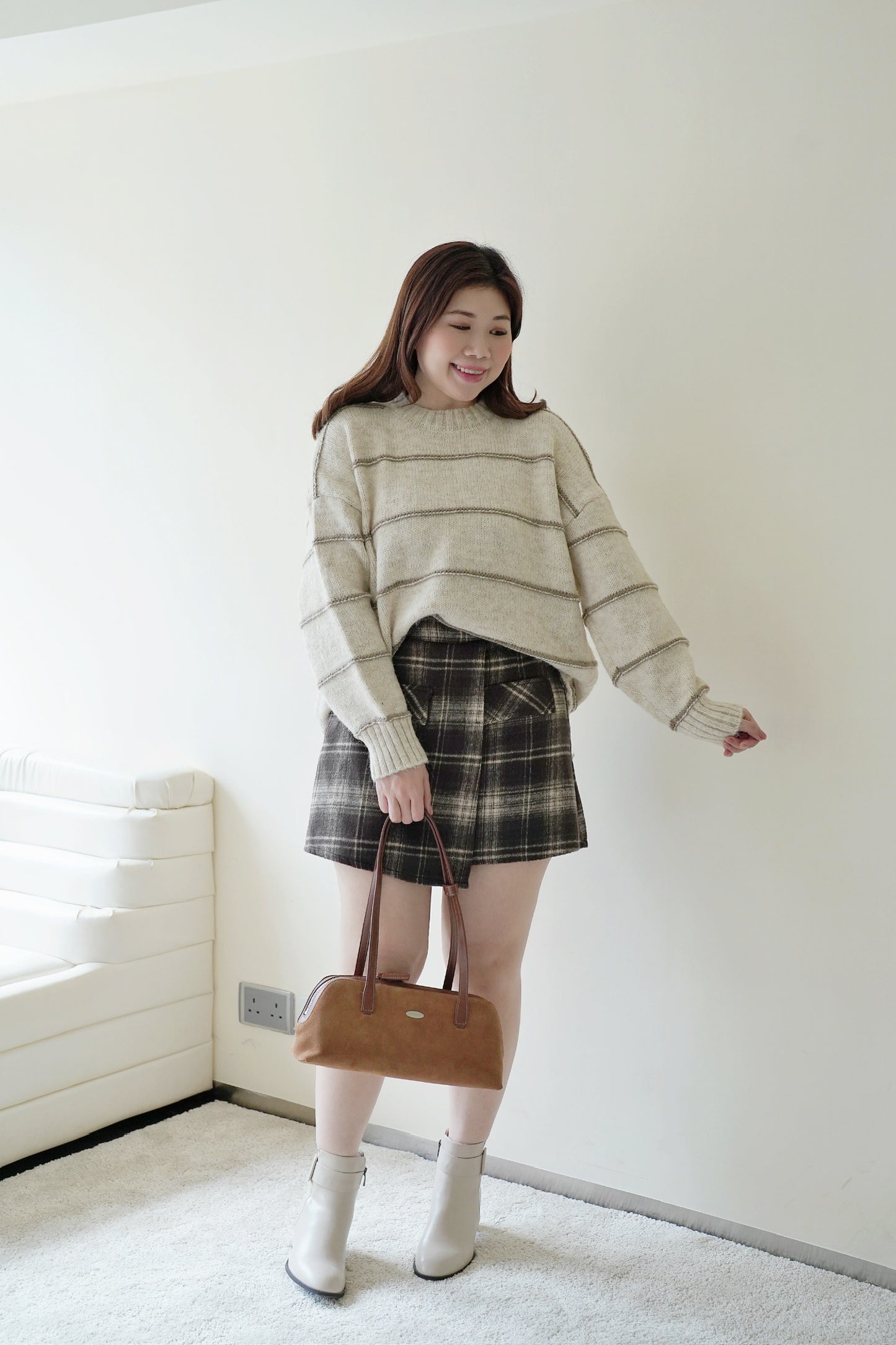 Classy Checkered Skirt