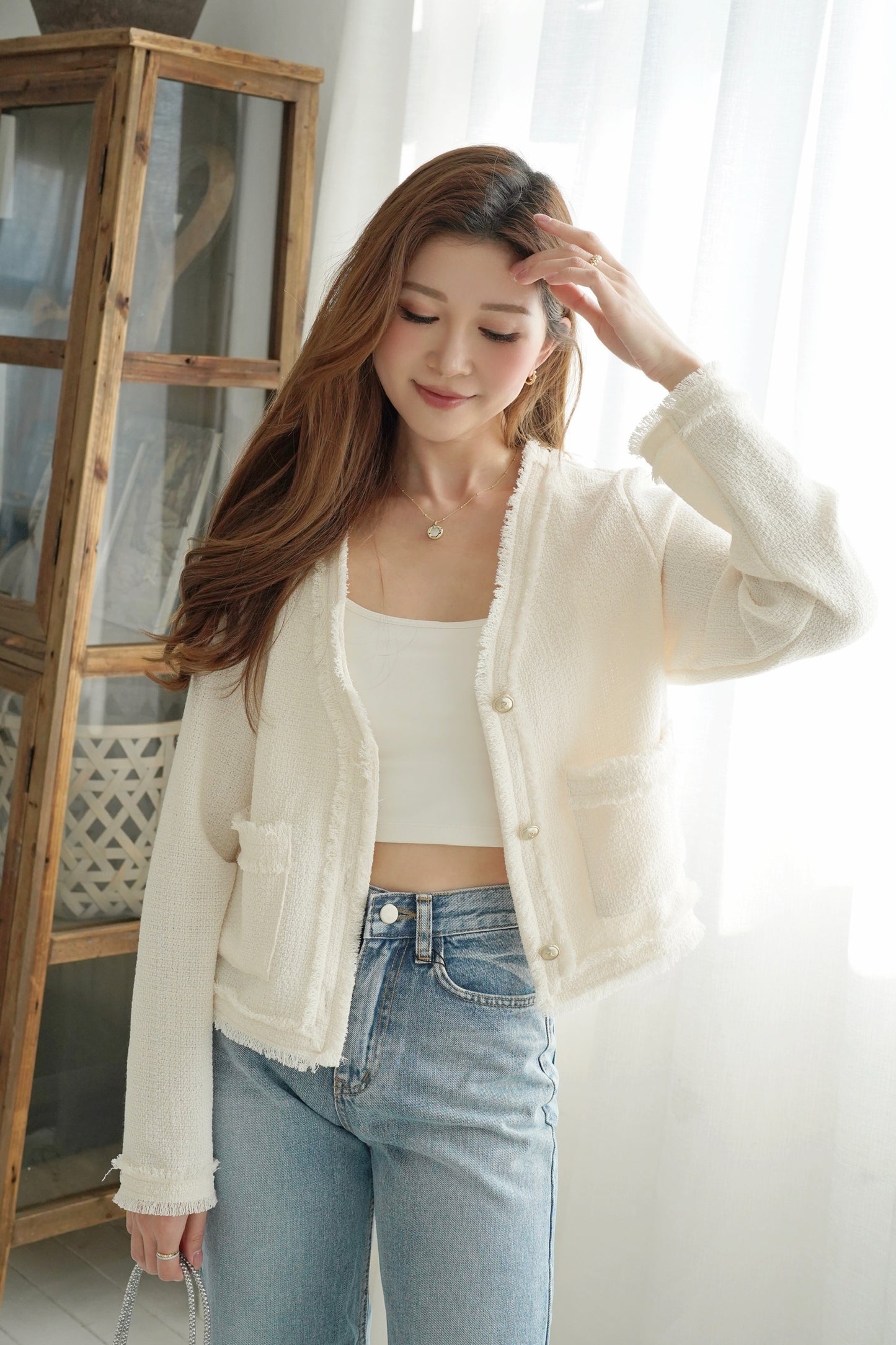 Spring Blossom Tweed Coat