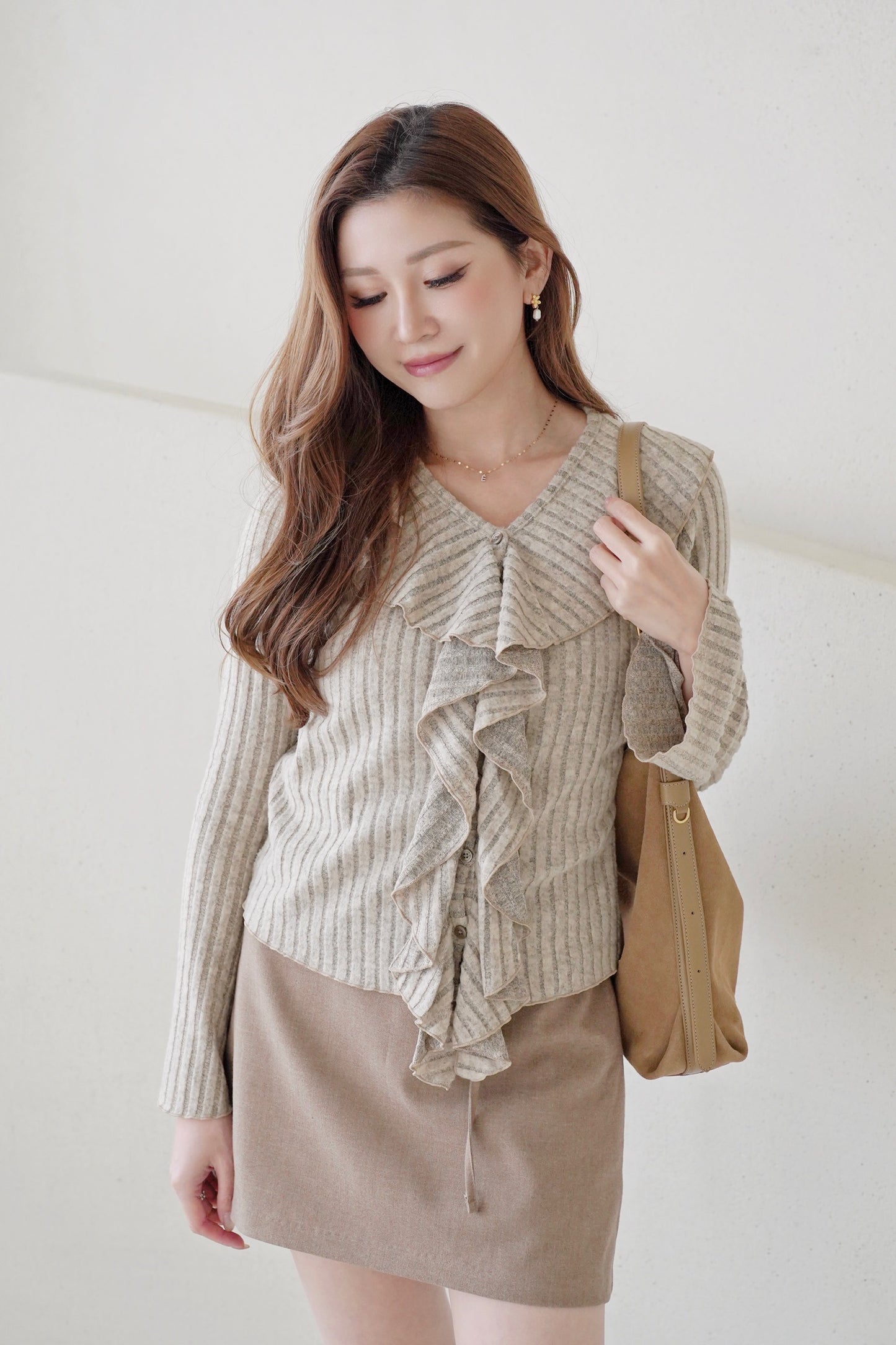 Ruffle Flare Sleeves Top