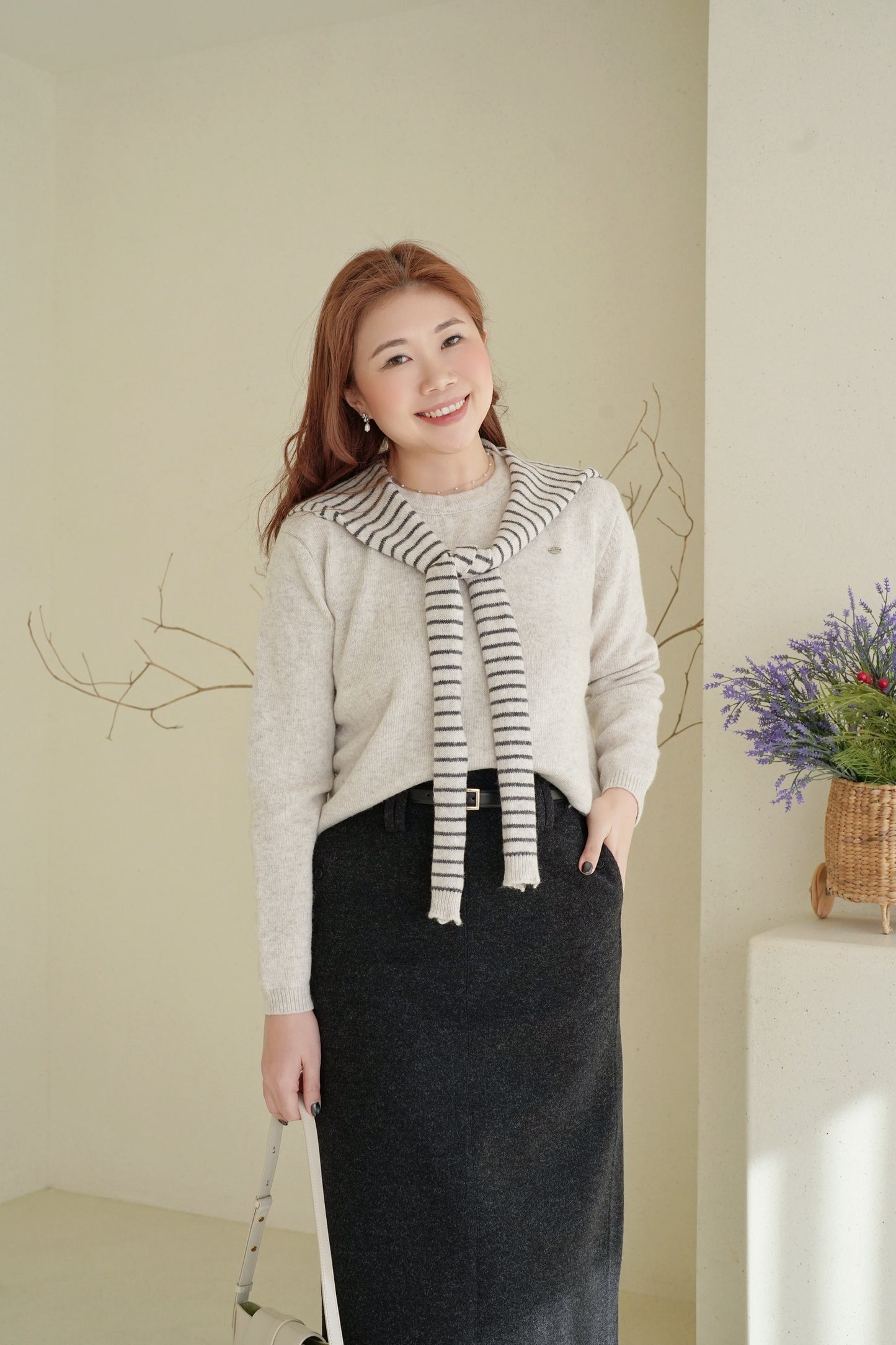 Festive Scarf Wool Sweater