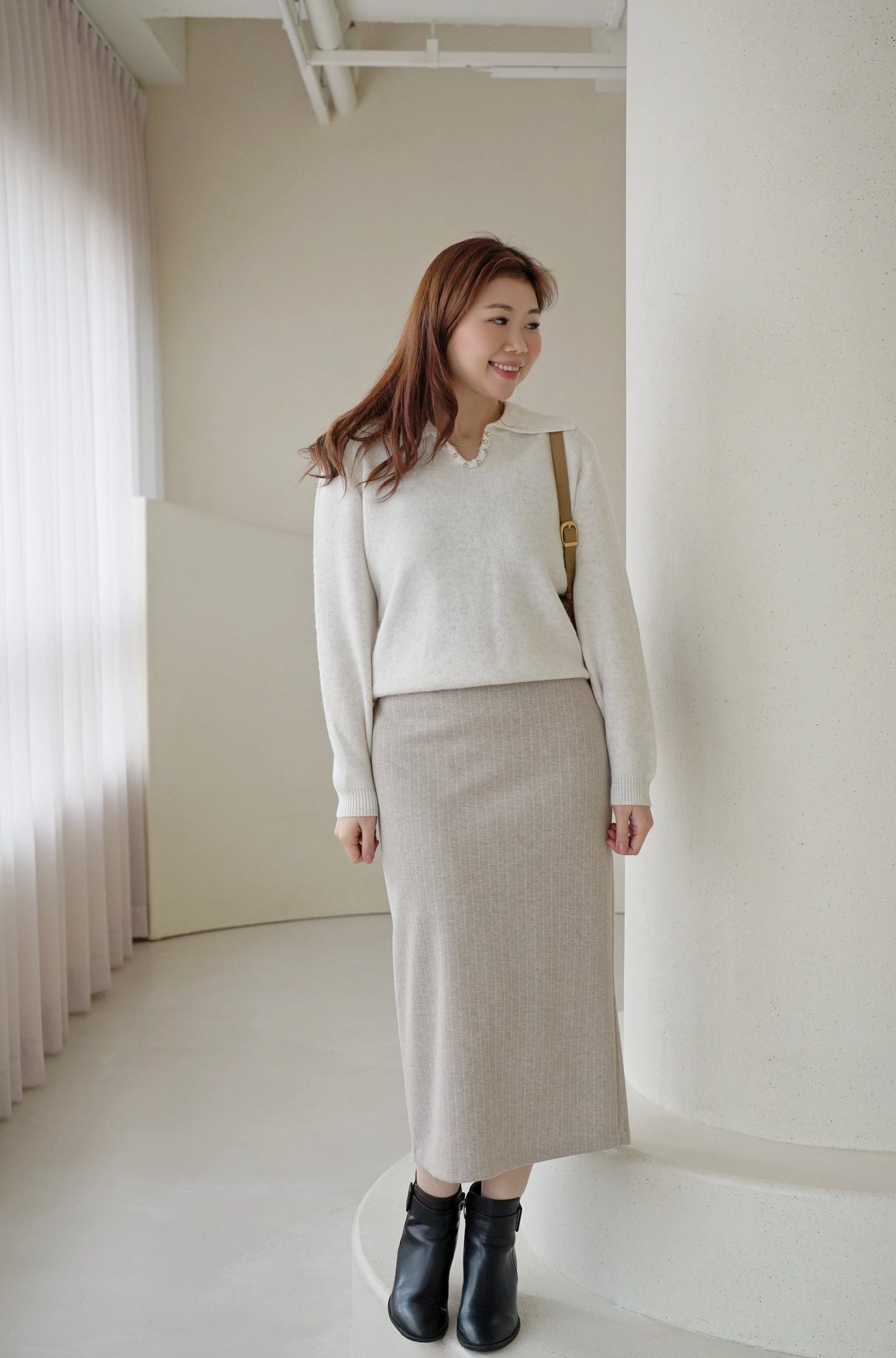 Sparkle Collar Wool Top