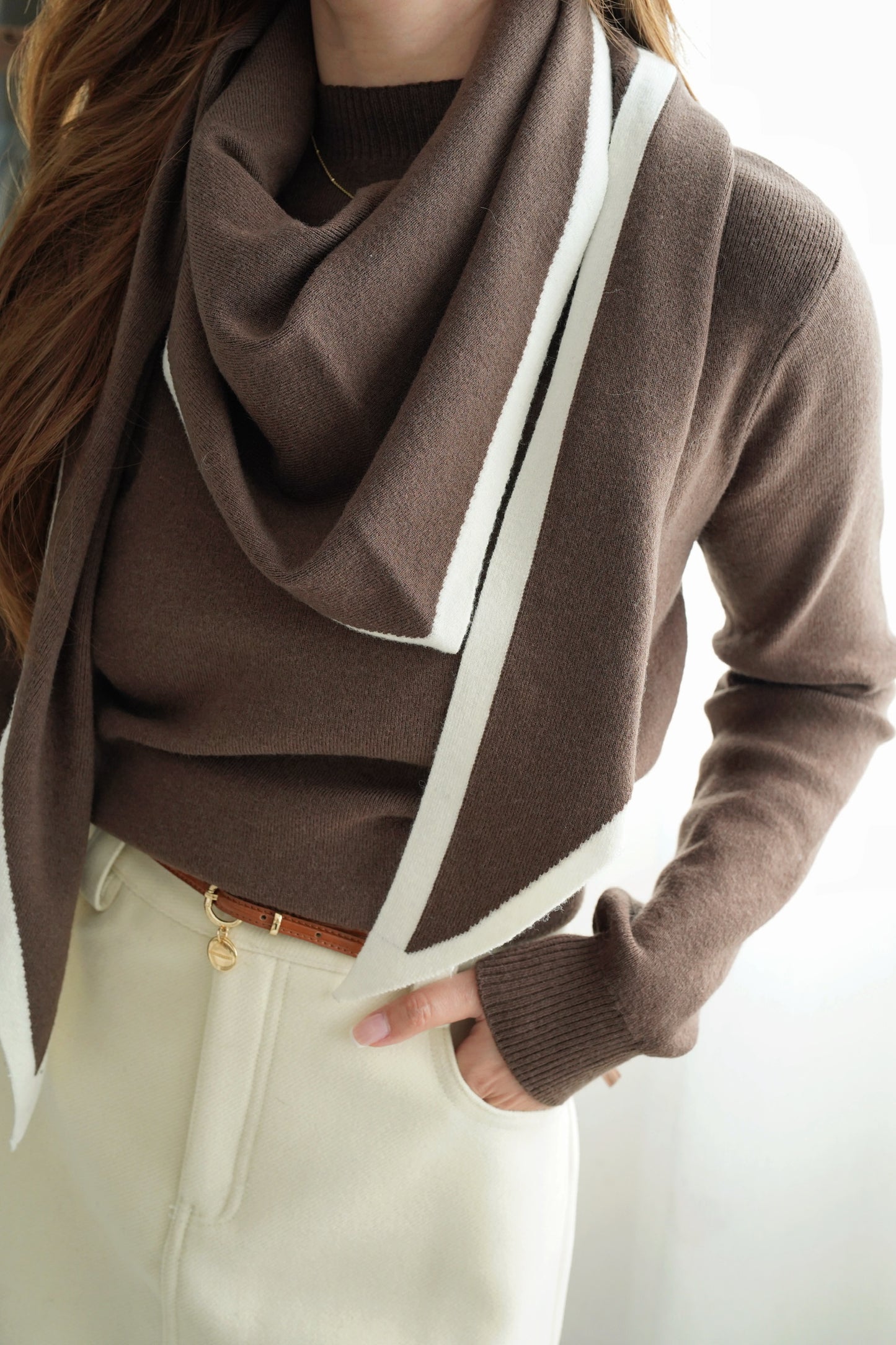 Mellow Scarf Top Set