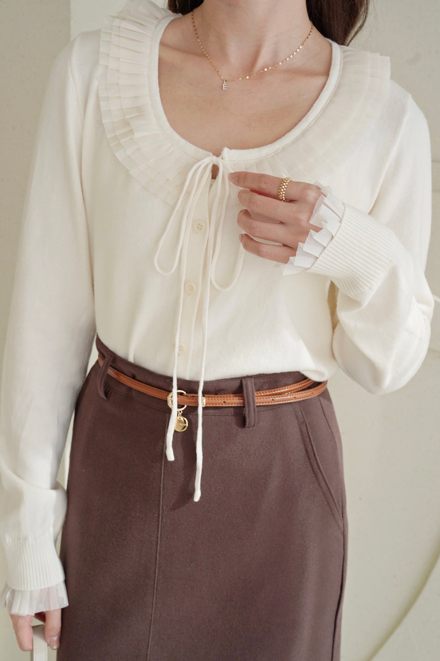 Classy Snowy Knitted Top