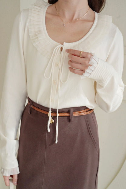 Classy Snowy Knitted Top