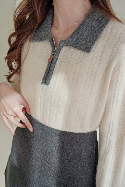 Fine Wool Polo Sweater