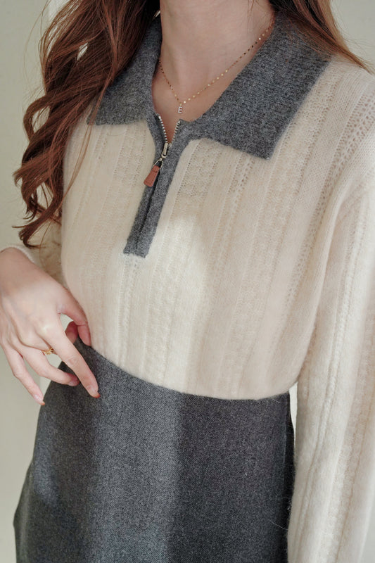 Fine Wool Polo Sweater