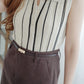 Button Stripe Vest
