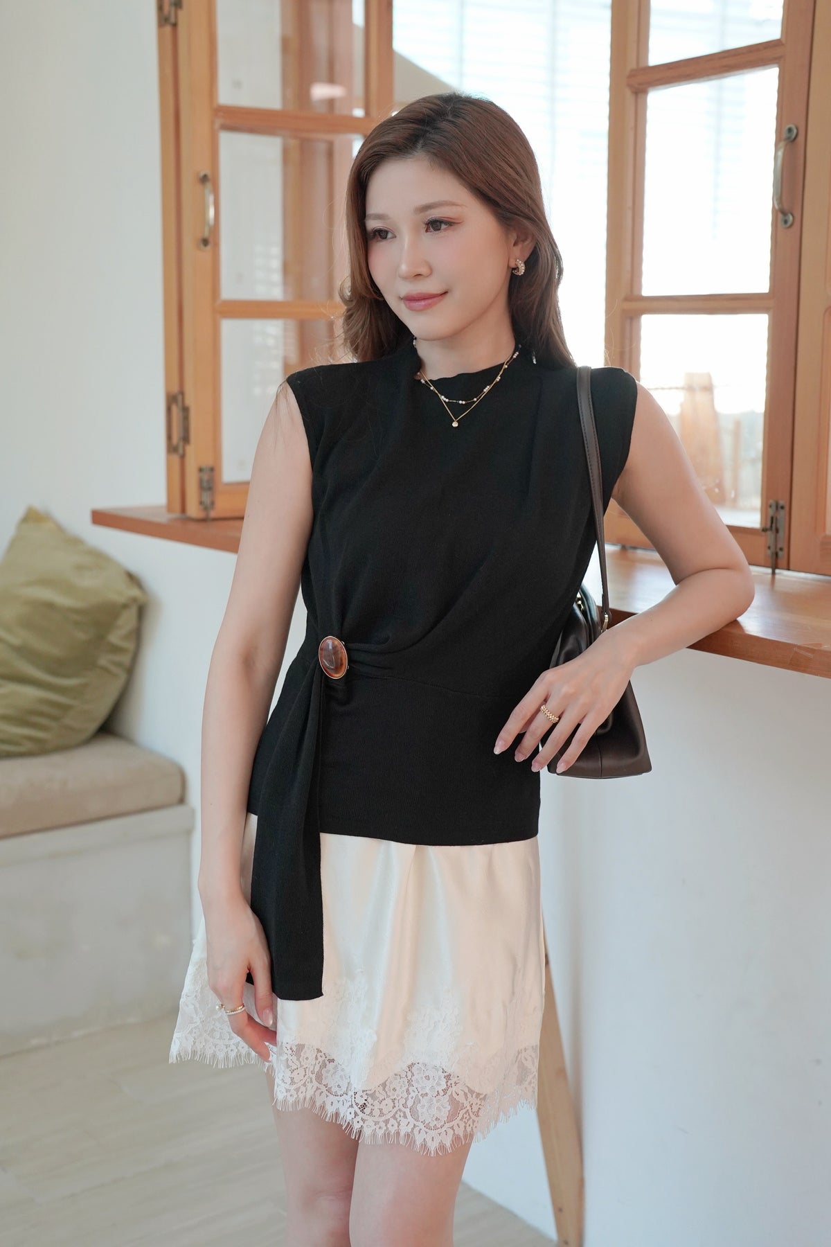 Fine Lacie Satin Skirt