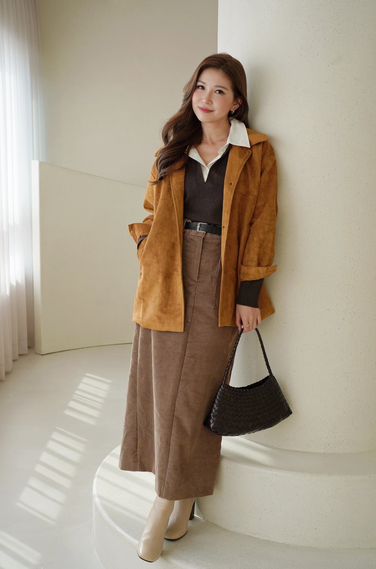 Belty Corduroy Dress