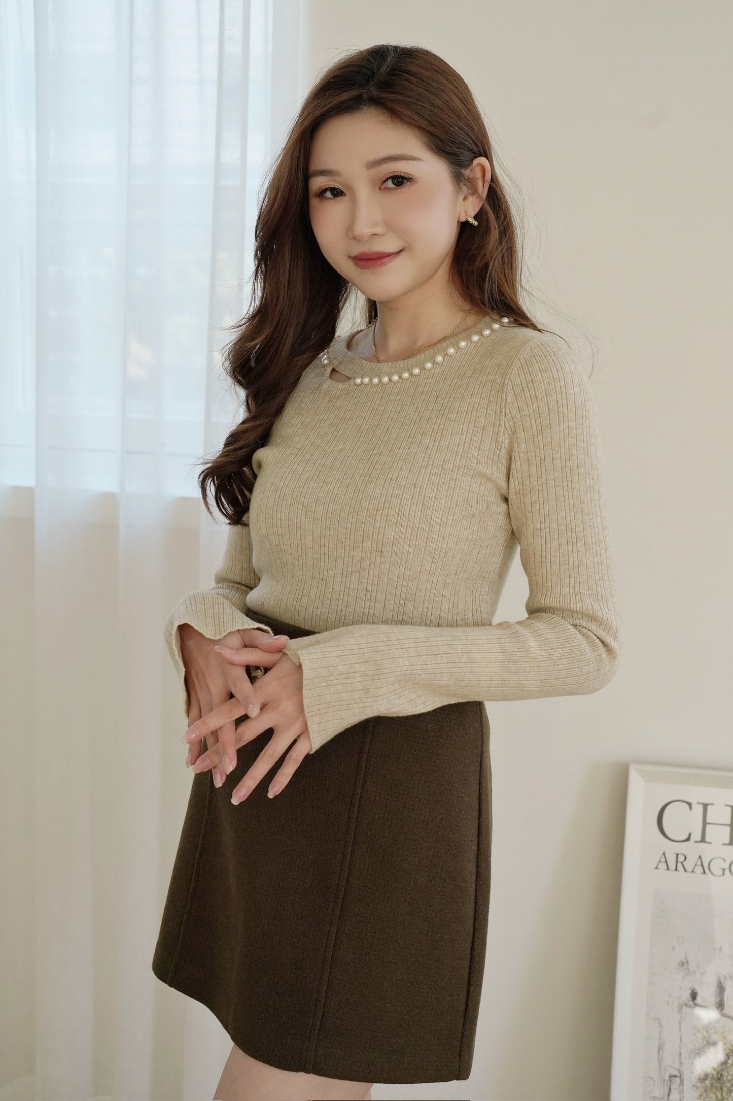 Classy Pearl Knitted Top